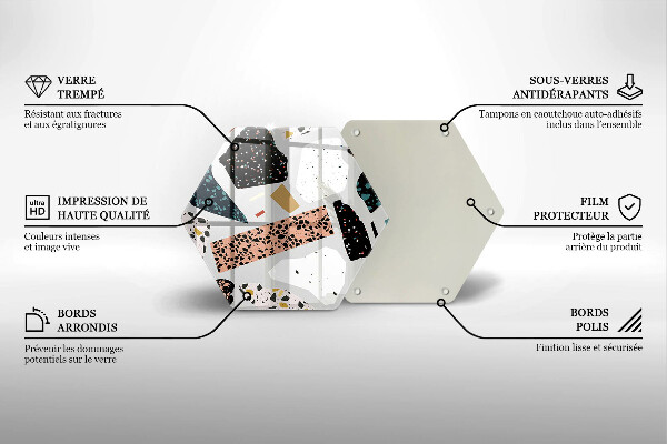 Tábua de corte de vidro Pedra de porcelana