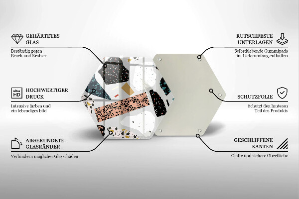 Tábua de corte de vidro Pedra de porcelana