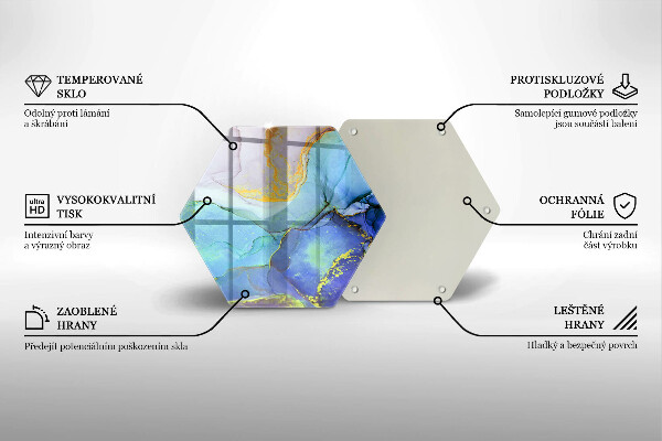Tábua de cortar alimentos Ouro em pedra rachada
