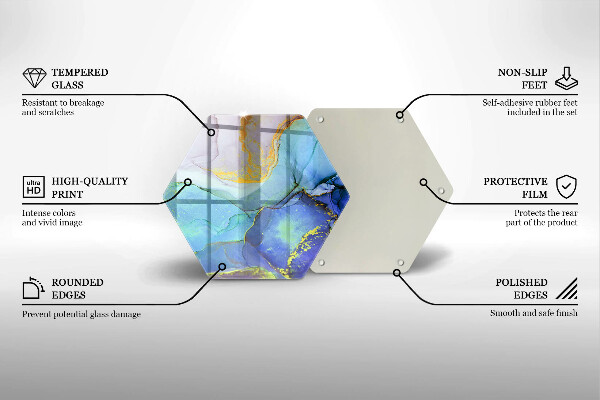 Tábua de cortar alimentos Ouro em pedra rachada