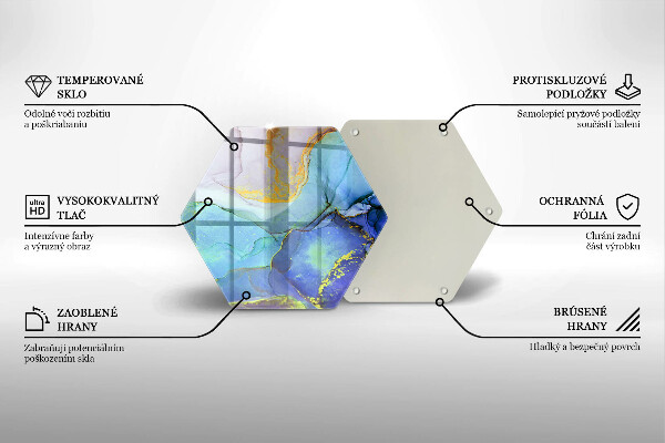 Tábua de cortar alimentos Ouro em pedra rachada
