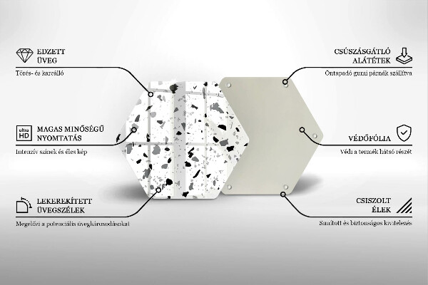 Tábua de vidro Grés decorativo