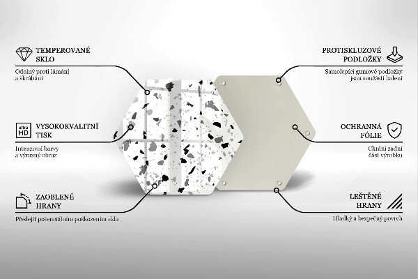 Tábua de vidro Grés decorativo