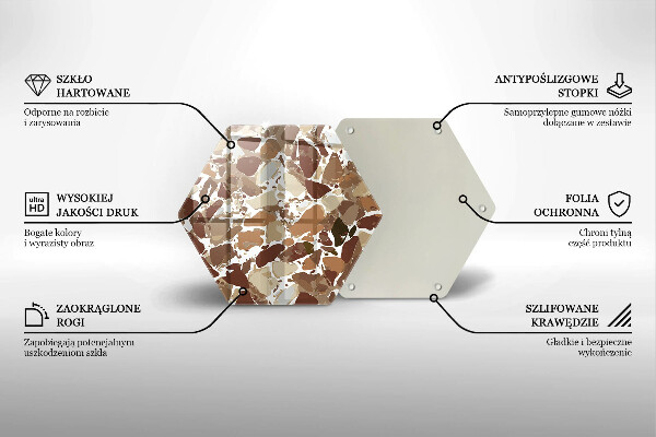 Tábua de corte Pontos decorativos de pedra