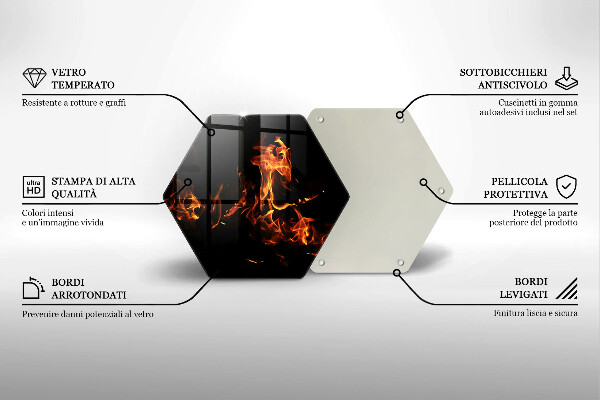 Tábua para corte Fogo, chama viva