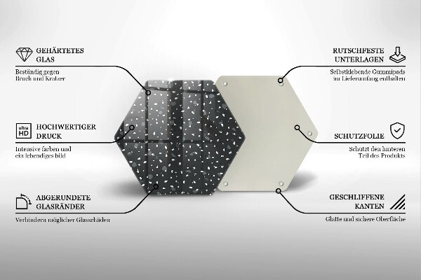 Tábua de vidro Pedra decorativa