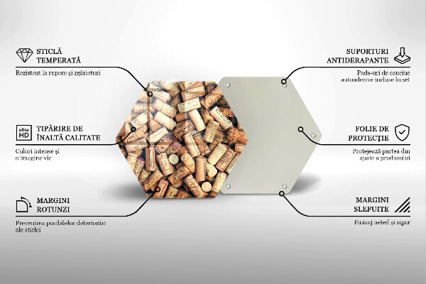 Tábua para corte Padrão de rolhas de vinho