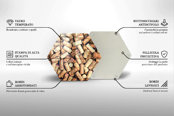 Tábua para corte Padrão de rolhas de vinho