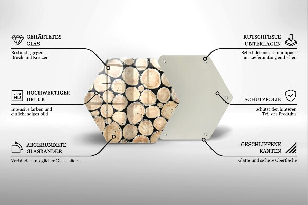 Tábua cozinha Troncos de árvores de madeira