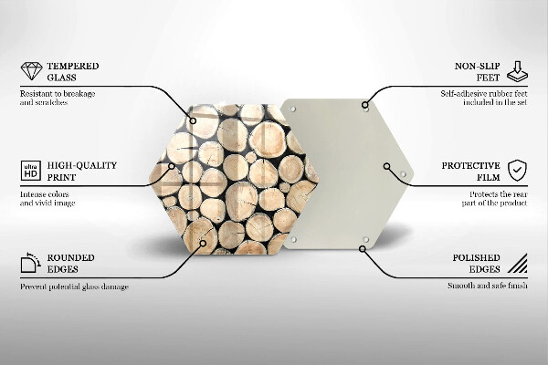Tábua cozinha Troncos de árvores de madeira