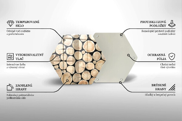 Tábua cozinha Troncos de árvores de madeira