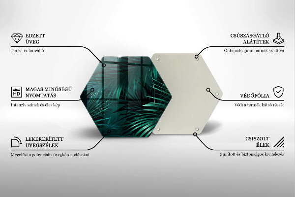 Tábua de cortar alimentos Folhas selvagens da selva