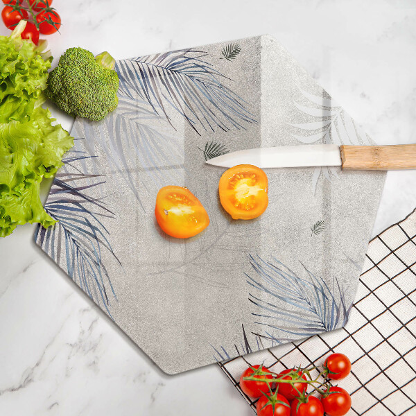 Tábua de vidro Folhas sutis