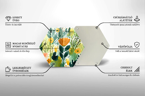 Tábua corte Flores pintadas