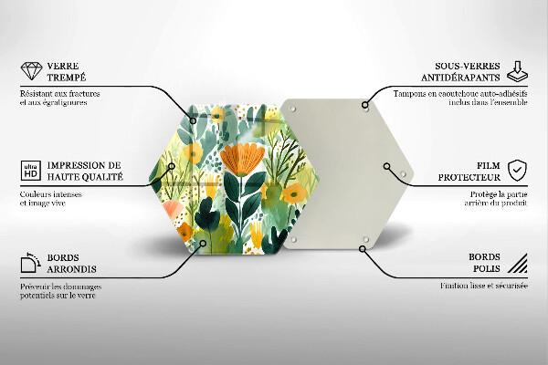 Tábua corte Flores pintadas