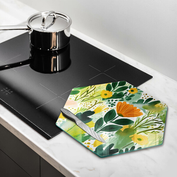 Tábua corte Flores pintadas