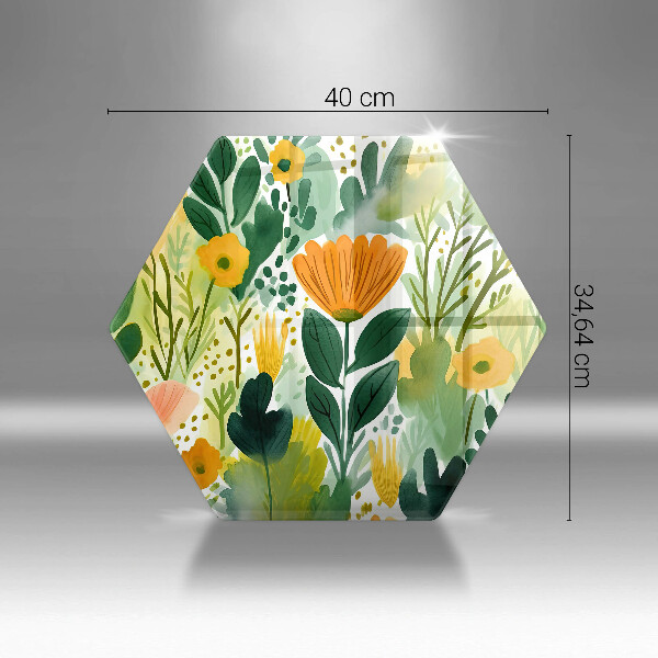 Tábua corte Flores pintadas