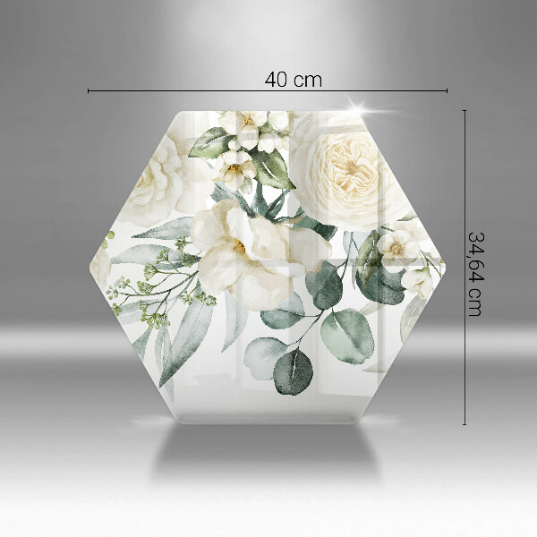 Tábua corte Flores em aquarela