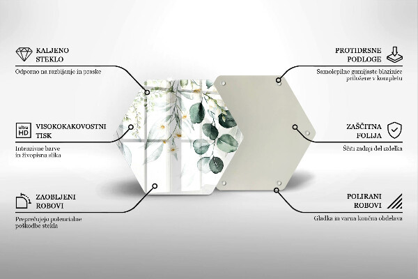Tábua para cozinha Plantas em aquarela