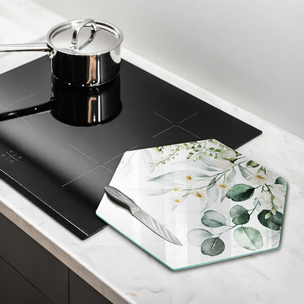 Tábua para cozinha Plantas em aquarela