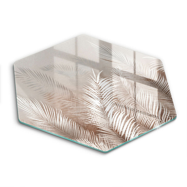 Tábua de corte de vidro Vegetação de folhagem Boho