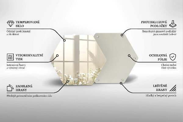 Tábua de cortar alimentos Flores boho de Gypsophila