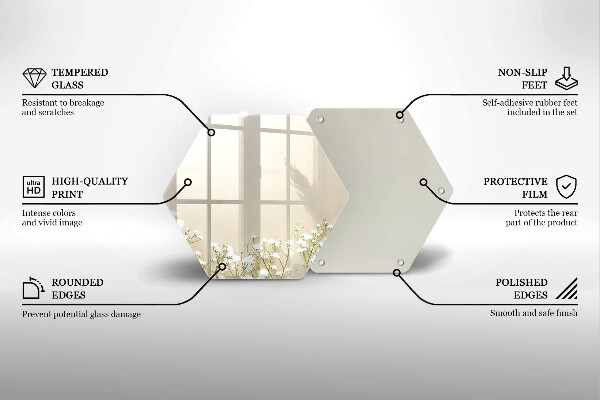 Tábua de cortar alimentos Flores boho de Gypsophila