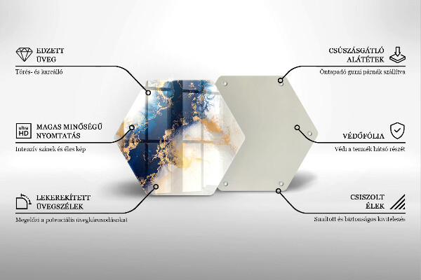 Tábua corte Abstração com azul