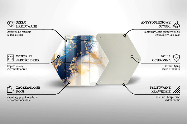 Tábua corte Abstração com azul