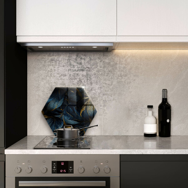 Tábua de cortar Folhas decorativas com ouro