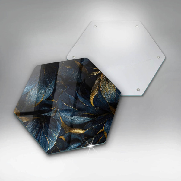 Tábua de cortar Folhas decorativas com ouro