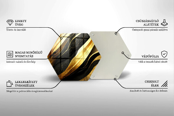 Tábua de cortar de vidro Abstração elegante