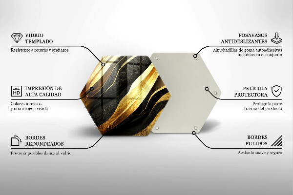 Tábua de cortar de vidro Abstração elegante