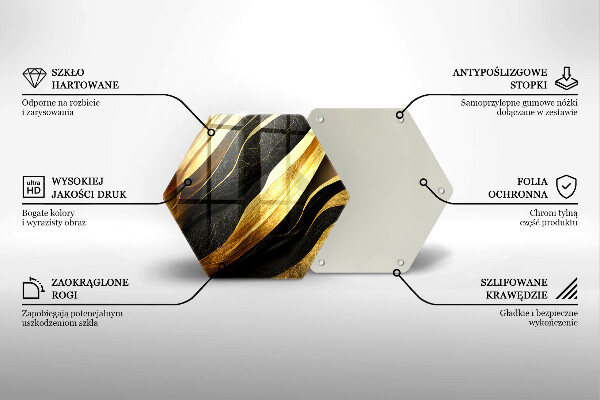 Tábua de cortar de vidro Abstração elegante