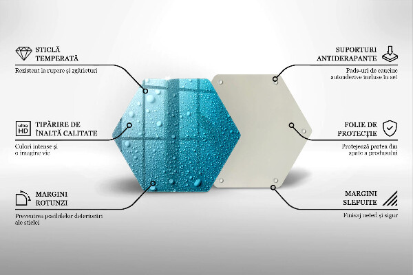 Tábua de cortar alimentos Gotas de água