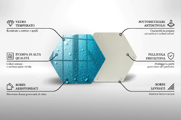 Tábua de cortar alimentos Gotas de água