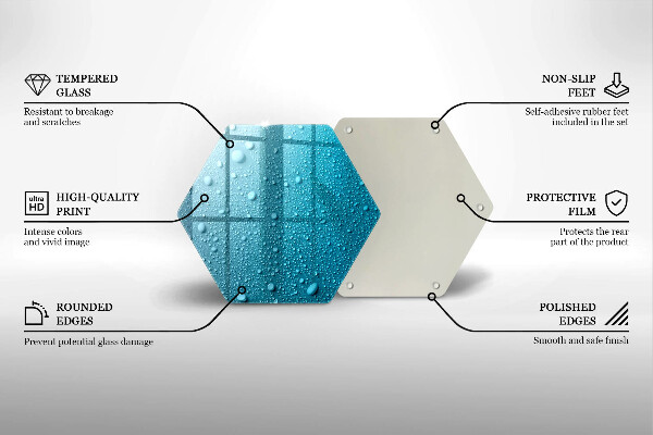 Tábua de cortar alimentos Gotas de água