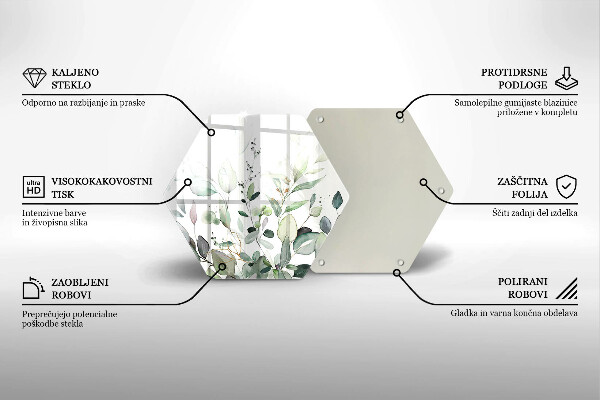 Tábua para cozinha Plantas em aquarela