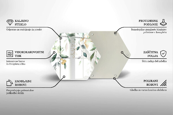 Tábua cozinha Folhas de aquarela