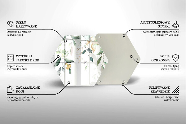 Tábua cozinha Folhas de aquarela