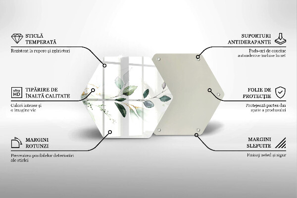 Tábua de cortar Folhas de aquarela