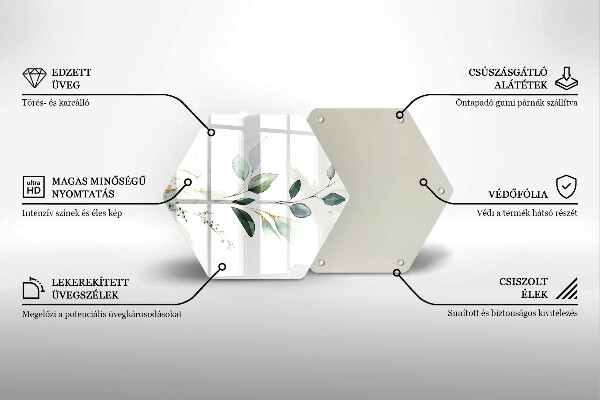 Tábua de cortar Folhas de aquarela