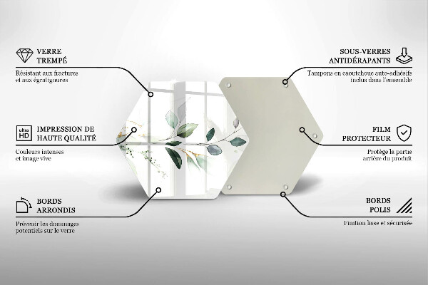 Tábua de cortar Folhas de aquarela