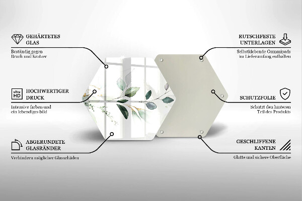 Tábua de cortar Folhas de aquarela