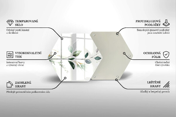 Tábua de cortar Folhas de aquarela