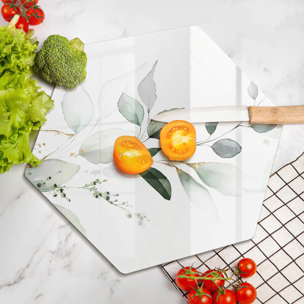 Tábua de cortar Folhas de aquarela