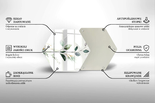 Tábua de cortar Folhas de aquarela