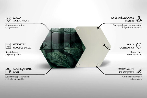 Tábua de cortar Folhas escuras