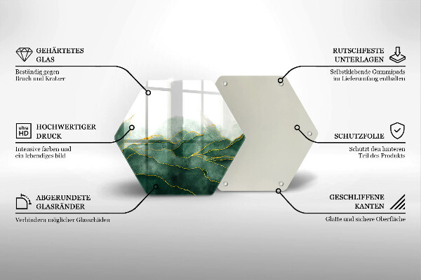 Tábua de cortar de vidro Natureza abstrata