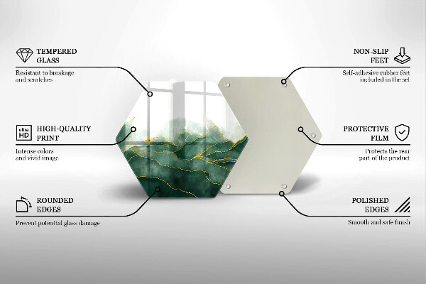 Tábua de cortar de vidro Natureza abstrata